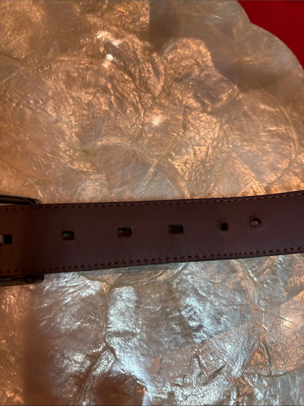 Full green leather men’s belt